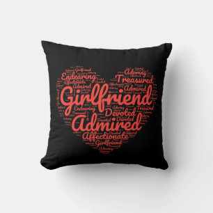 Valentines Girlfriend gift For Her  Throw Pillow