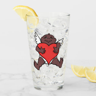 Valentine's Glass Personalized African Cupid Glass