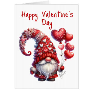 Valentine's Gnome Happy Valentine's Day Card