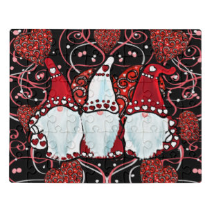 VALENTINES GNOMES JIGSAW PUZZLE