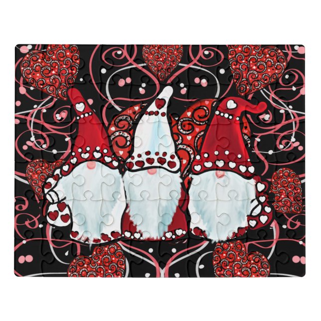 VALENTINES GNOMES   JIGSAW PUZZLE (Puzzle Horizontal)