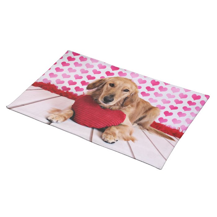 Valentines   Golden Retriever   JJ Placemat