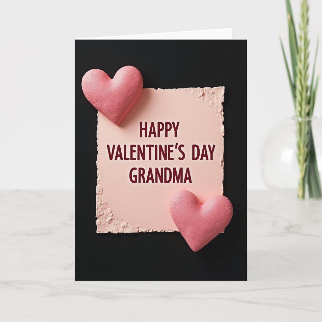 Valentines Grandma Heartfelt Card (Front)