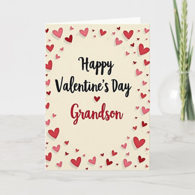 Valentines Grandson Love Card (Front)