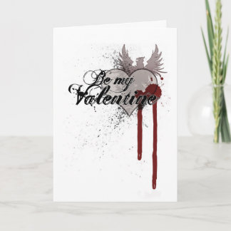Valentine's Grunge Blood Splatter Greeting Card