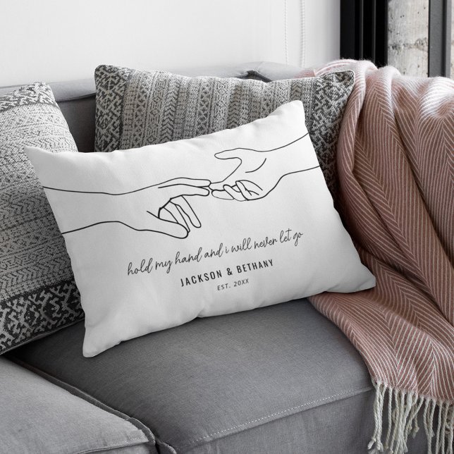 Valentines Hands Couple Quote Accent Pillow (Creator Uploaded)