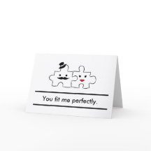 Valentines He&She card: You fit me perfectly