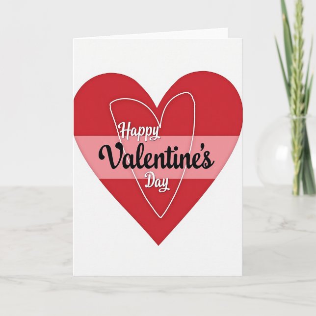 Valentines Heart Art Card (Front)