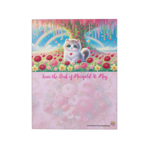 Valentine's Heart Cat Notepad