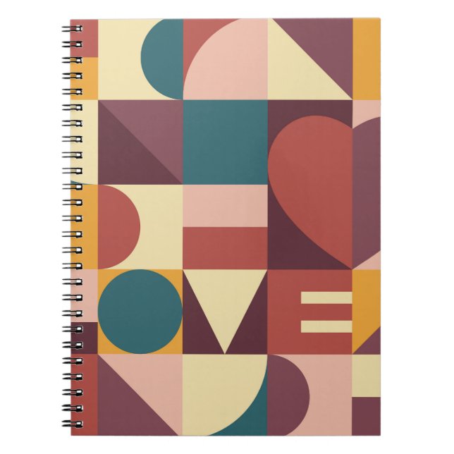 Valentine's heart design, abstract background. notebook (Front)