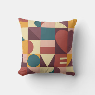 Valentine's heart design, abstract background. throw pillow