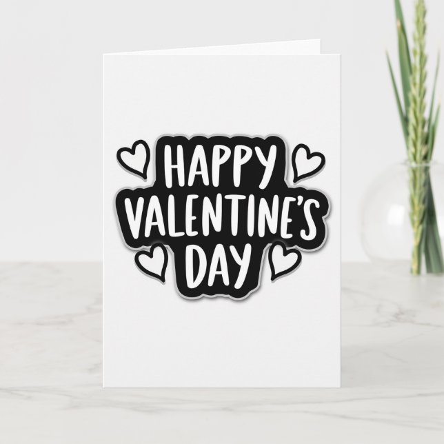 Valentines Heart Die Cut Card (Front)