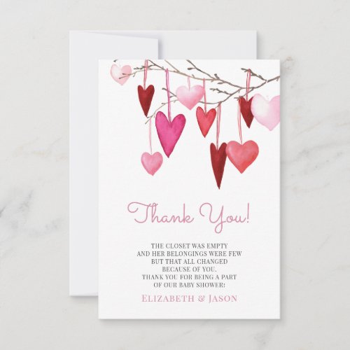 Valentine's Heart Pink Girl Baby Shower Thank You Card - Valentine's Heart Pink Girl Baby Shower Thank You Card features watercolor hearts in red and pink color for perfect girl baby shower.
You can edit/personalize whole Template.
If you need any help or matching products, please contact me. I am happy to create the most beautiful personalized products for you!