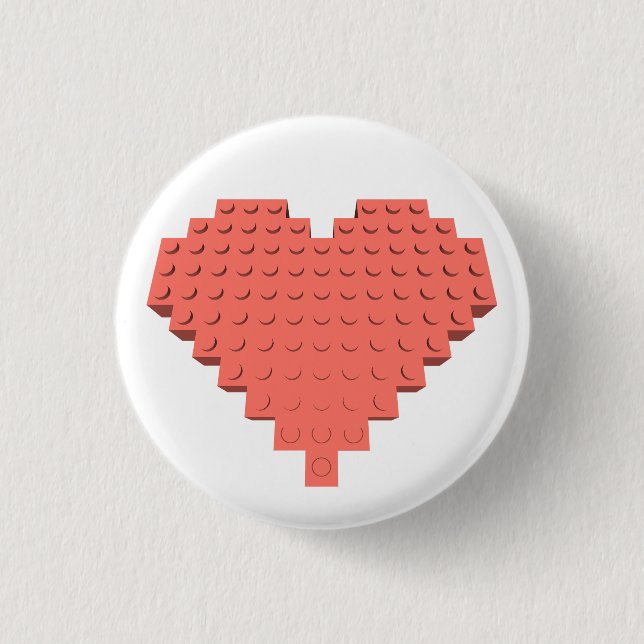 Valentines Heart Shape Button (Front)