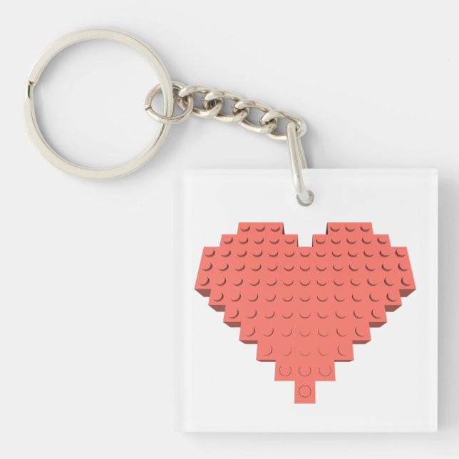 Valentines Heart Shape Keychain (Front)