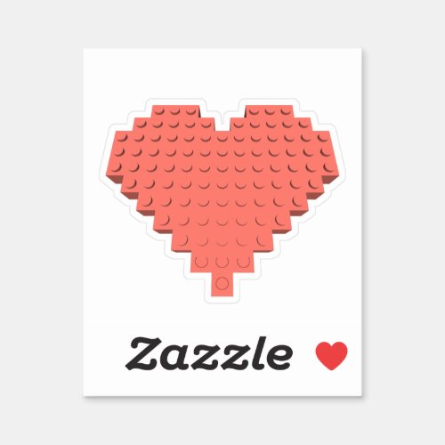 Valentines Heart Shape Sticker