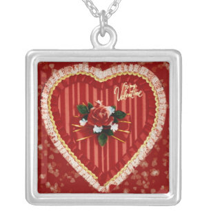 Valentine's Heart Silver Plated Necklace