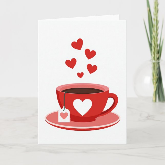 Valentines Heart Tea Card (Front)