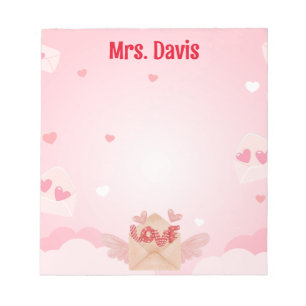 Valentine's Heart Theme Personalized Notepad