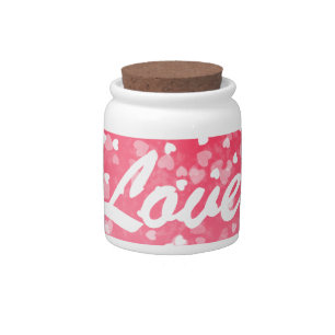Valentine's Hearts and Love Candy Jar