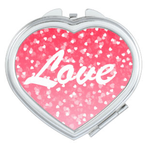 Valentine's Hearts and Love Compact Mirror