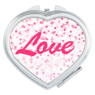 Valentine's Hearts and Love Compact Mirror