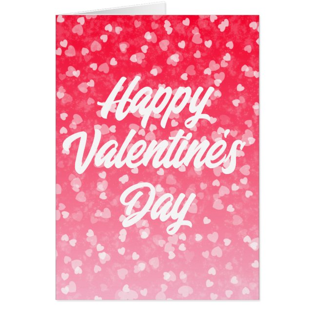 Valentine's Hearts and Love Greeting Card (Front)