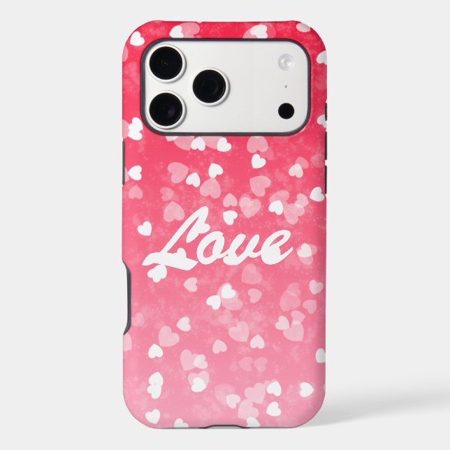 Valentine's Hearts and Love iPhone Case (Back)