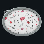 Valentine's Hearts Arrow Seamless Belt Buckle<br><div class="desc">seamless texture of valentine's day red hearts pierced with an arrow. love you, miss, Vintage isolated on white background. hand-drawn Playful heart motifs pierced by an arrow – a seamless pattern of love in many shades. Express affection through a seamless pattern of hearts, captured in various ways. heart, hand drawn,...</div>
