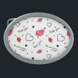 Valentine's Hearts Arrow Seamless Belt Buckle<br><div class="desc">seamless texture of valentine's day red hearts pierced with an arrow. love you, miss, Vintage isolated on white background. hand-drawn Playful heart motifs pierced by an arrow – a seamless pattern of love in many shades. Express affection through a seamless pattern of hearts, captured in various ways. heart, hand drawn,...</div>