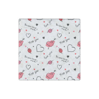 Valentine's Hearts Arrow Seamless Stone Magnet