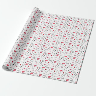 Valentine's Hearts Arrow Seamless Wrapping Paper