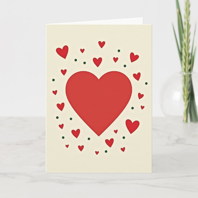 Valentines Hearts Card (Front)