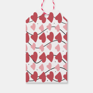 Valentines Hearts Doodles Dots Pattern      Gift Tags