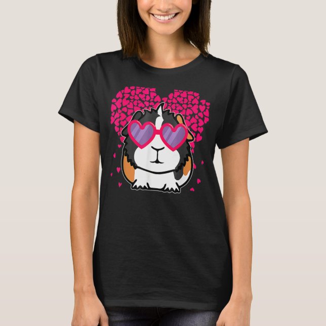 Valentines Hearts Guinea Pig Valentine Day For Men T-Shirt (Front)