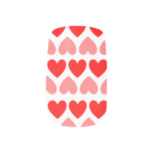 Valentine's Hearts Minx Nail Art