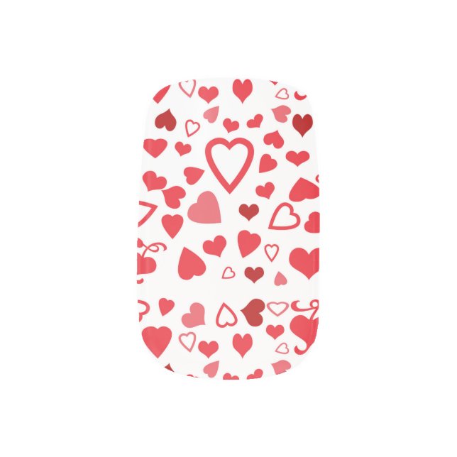 Valentines Hearts Nail Art (Left Thumb)