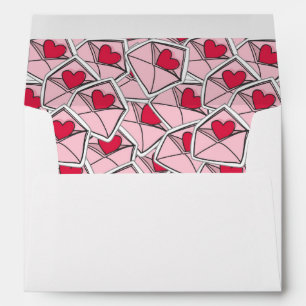 Valentine's Hearts on Envelopes
