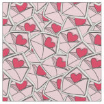 Valentine&#39;s Hearts on Envelopes Fabric