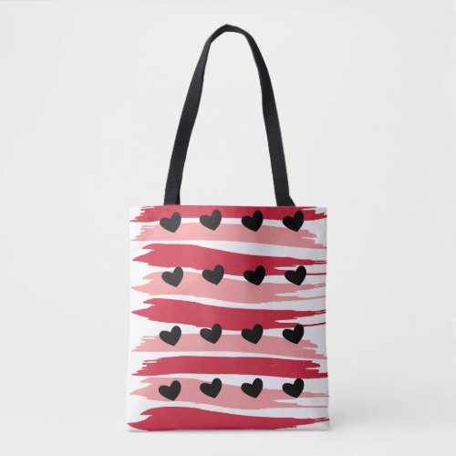 Valentines Hearts Pattern Tote Bag