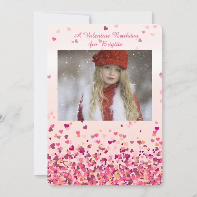 Valentine's Hearts Photo Invitation (Front)