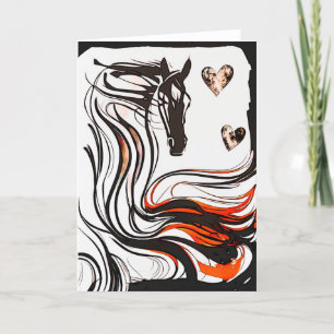 Valentine's Horse greeting card