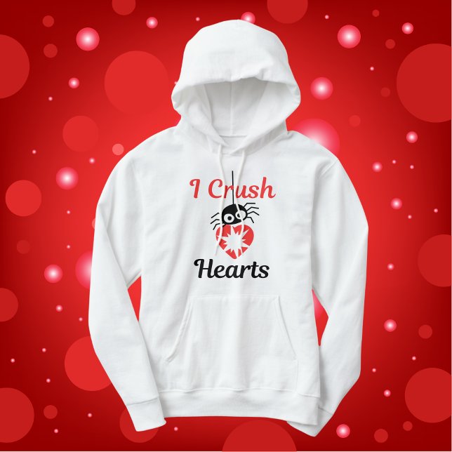Valentine's I Crush Hearts cute spider | Hoodie (Creator Uploaded)