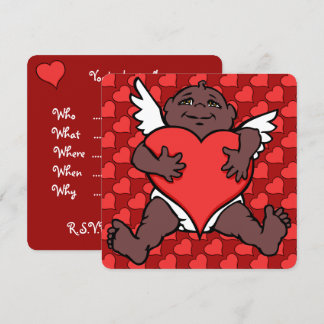 Valentine's Invitations African Cupid Cards Custom