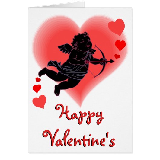 Valentine's Invitations Personalized Cupid Cards (Front)