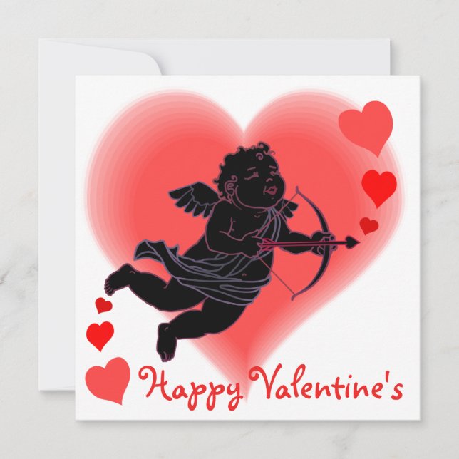 Valentine's Invitations Personalized Cupid Cards (Front)