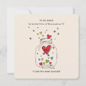 Valentines It All Began Heart In Jar Monogram Holiday Card | Zazzle