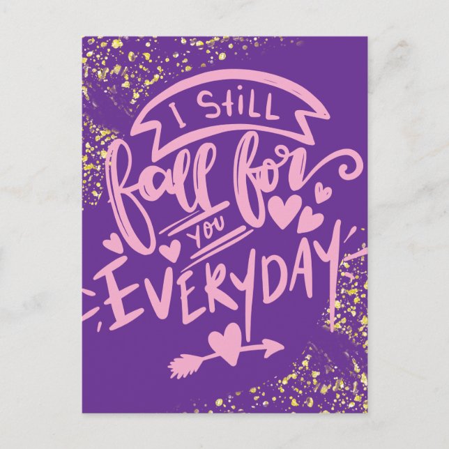 Valentines Jail Prison Long Distance Purple B Holiday Postcard (Front)