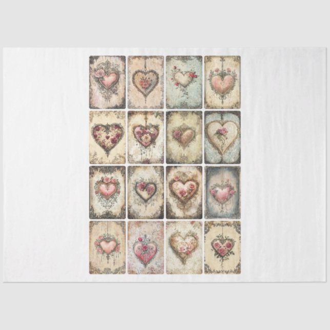 Valentines Jewelry Maker Hearts Tissue Paper (Front)