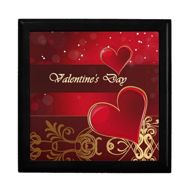 Valentines Keep Sake Gift Box/Jewelry Box/Hearts Box (Front)